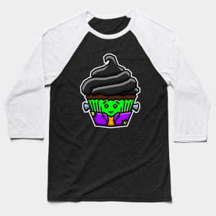 Cute and Creepy Frankenstein Monster Cupcake - Haunted Treats Gift - Cupcake Baseball T-Shirt